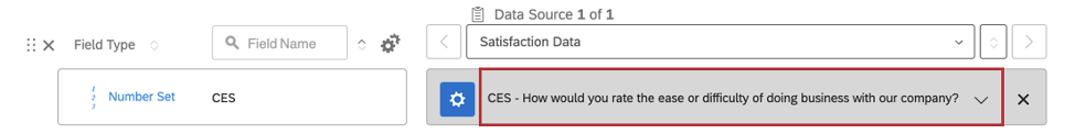 Gray dropdown on right of a field highlighted