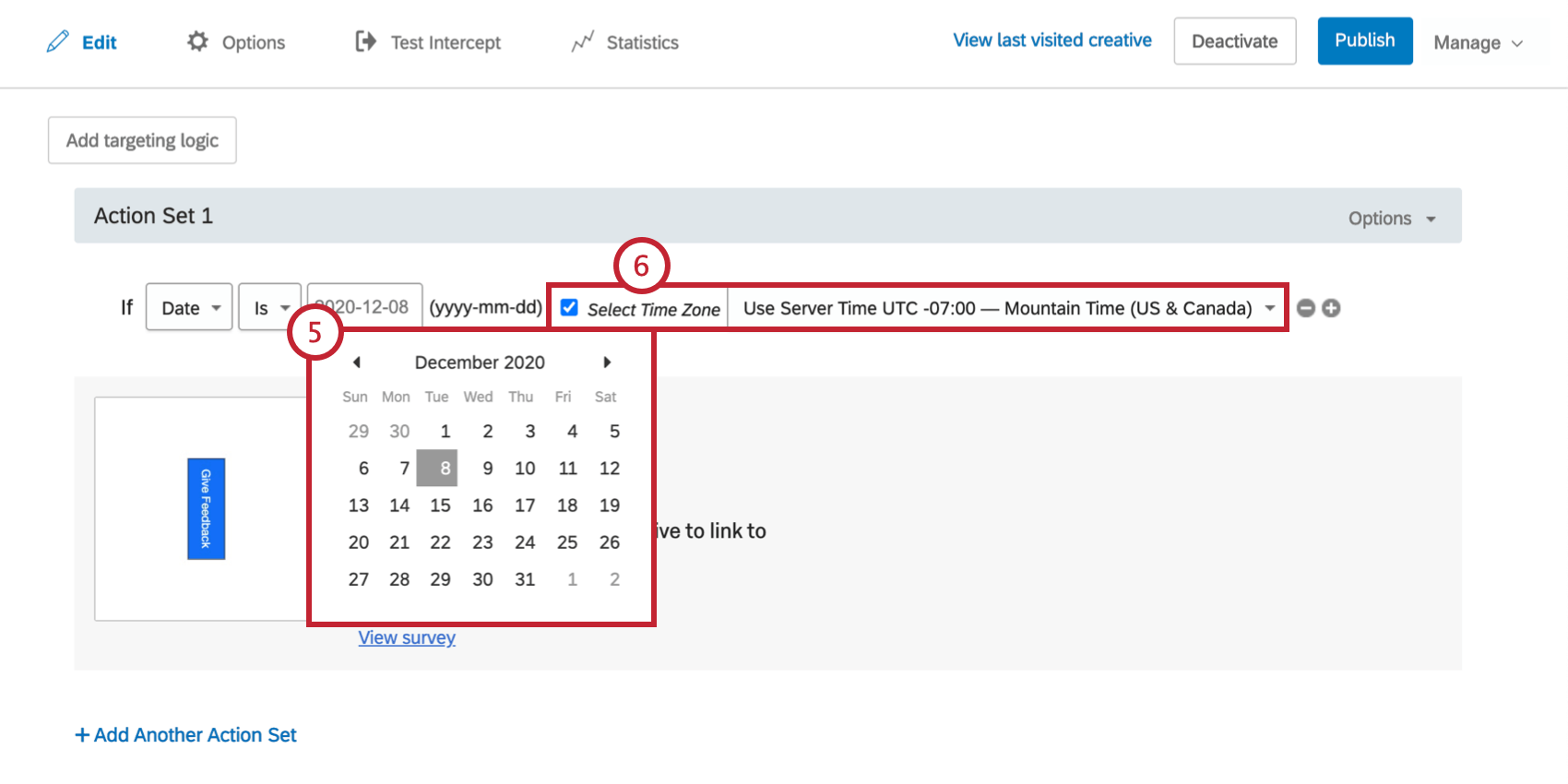 3番目の日付フィールドをクリックすると、カレンダーのドロップダウンが表示されます。