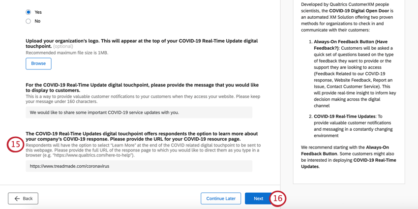 adding a link for a resource page