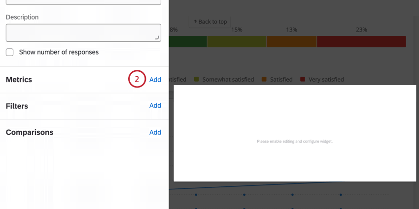 adding a metric to a widget