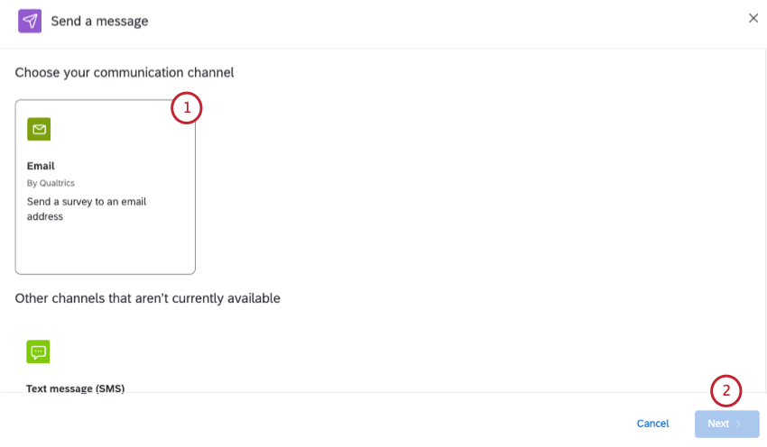 email button