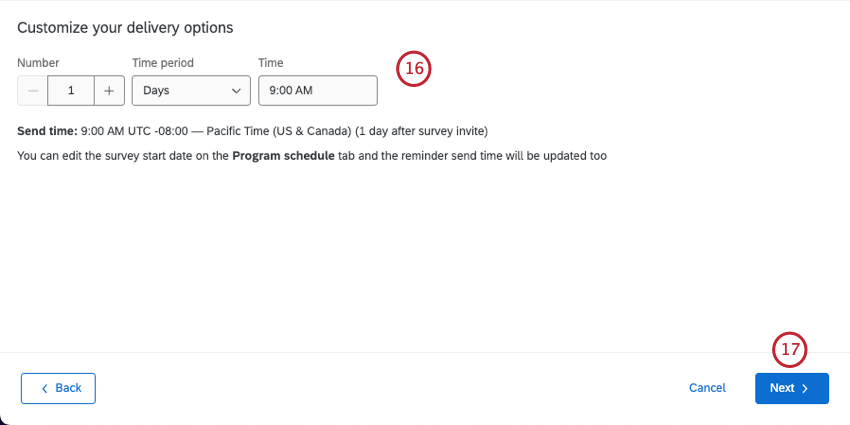 page that says customize your delivery options