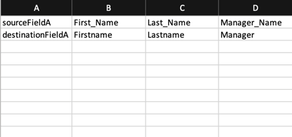 adding field mappings