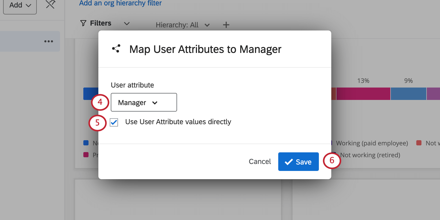 a janela é aberta no dashboard quando essa opção é selecionada