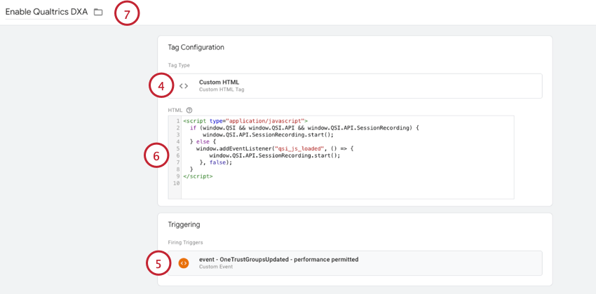 adding custom HTML to the tag