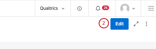 Click Edit to open the dashboard in edit mode.