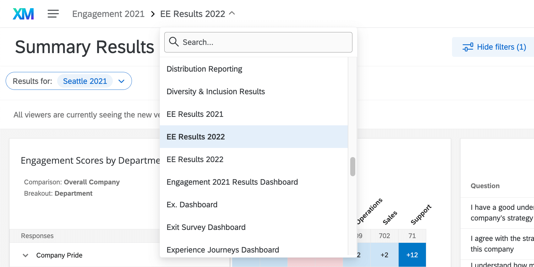 Top-left of the dashboard has its name, which when clicked allows you to select a different dashboard
