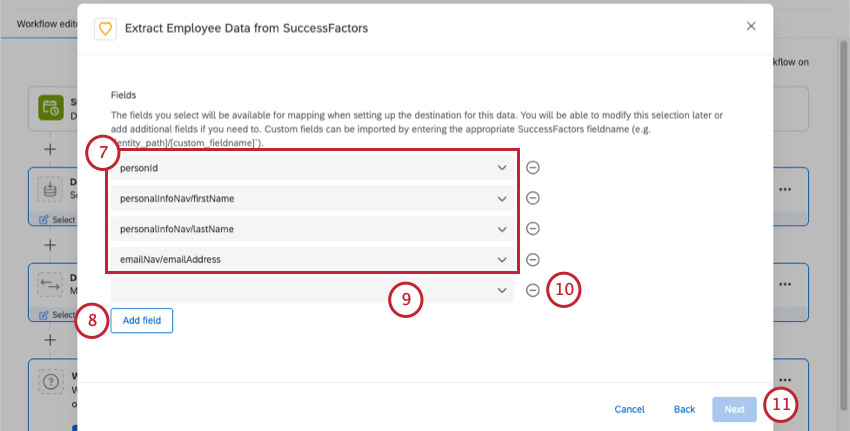 mapping successfactors fields