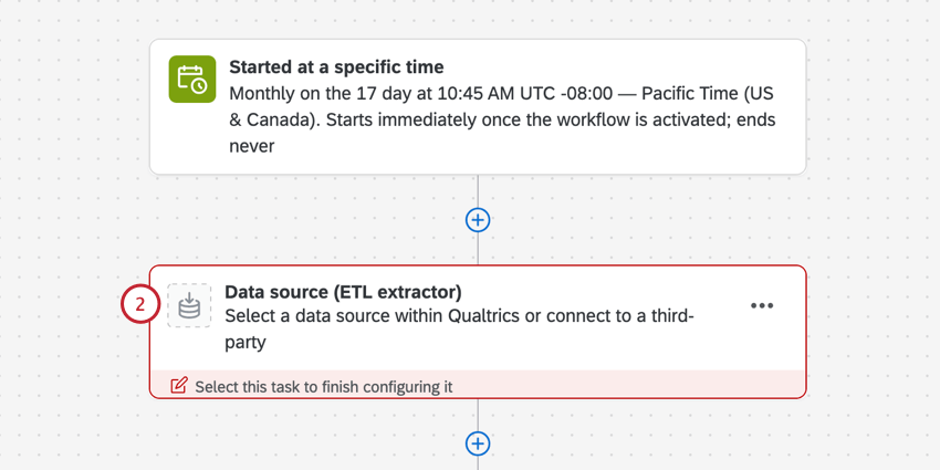 hinzufügen einer Extraktoraufgabe zum Etl Workflow
