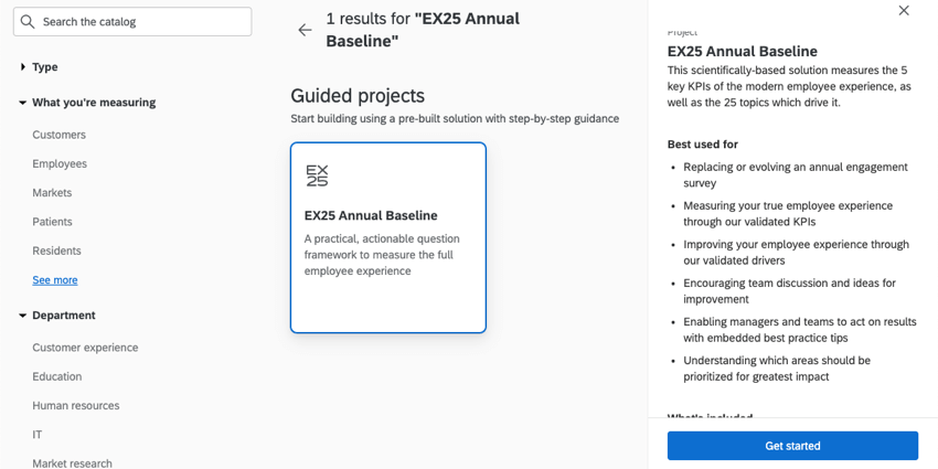 the ex25 solution in the catalog