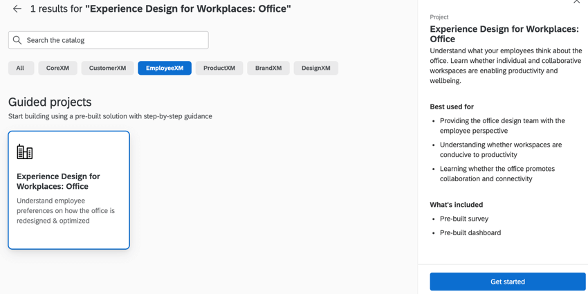 Design dexpérience pour les lieux de travail : projet de bureau dans le catalogue