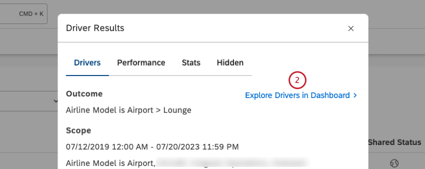 Click Explore Drivers in Dashboard at the top of the Drivers tab.