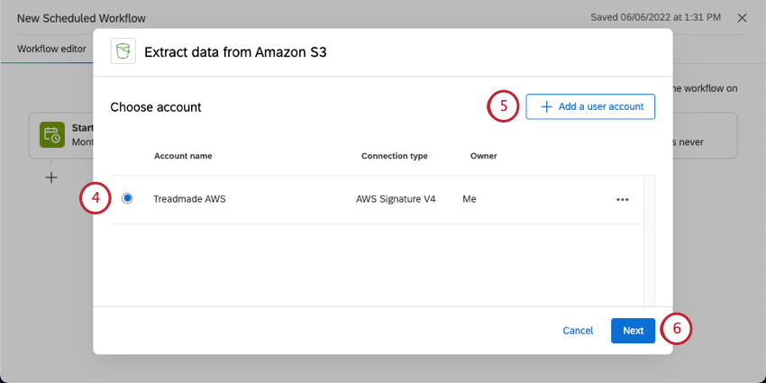 Adding an AWS account