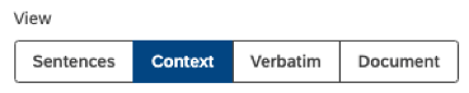 When editing a feedback widget, the menu that lets you choose a View