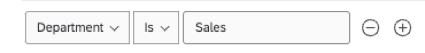 condition that says department is sales