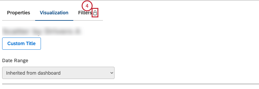 Click the Filters tab in the Edit Widget window