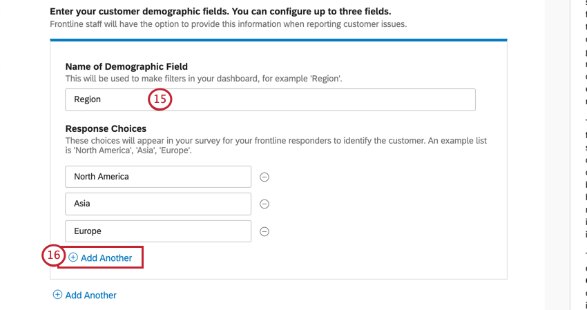 Hinzufügen eines demografischen Felds