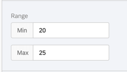 Range with min and max in the chart editor pane