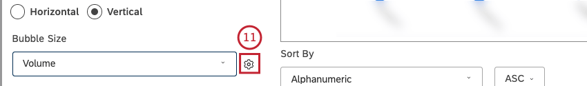 After you select a calculation, click the gear icon next to it to define additional settings.