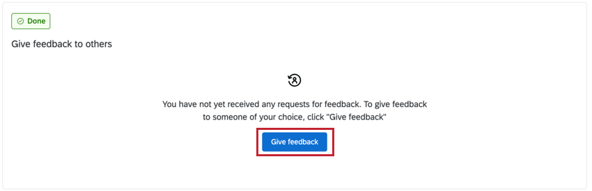 the give feedback button