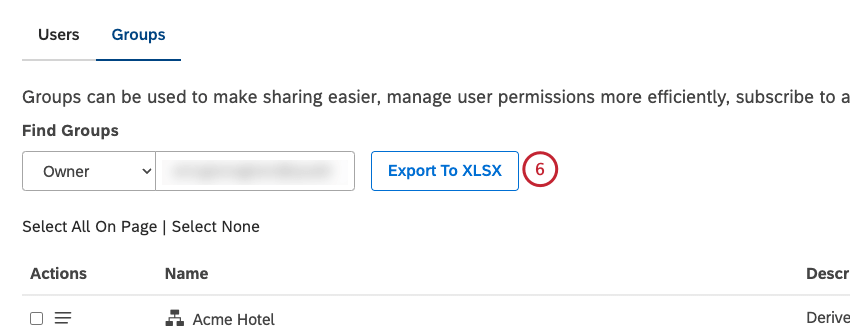 Click Export to XLSX.