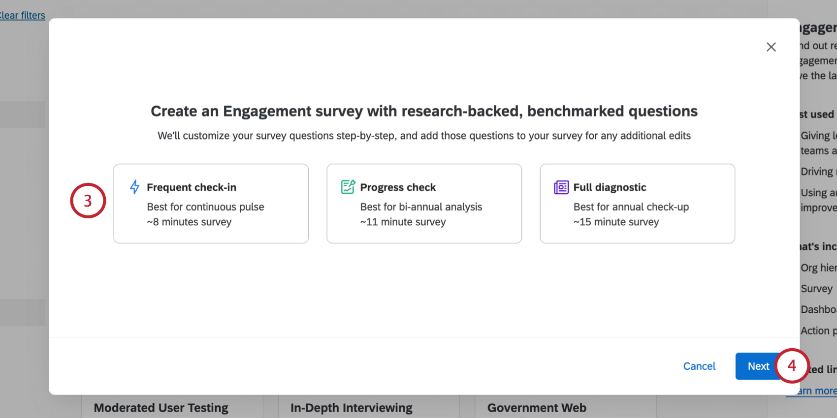 choosing the baseline engagement template