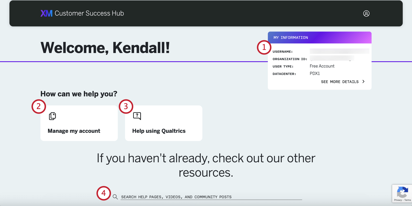 navigating the hub as a trial user