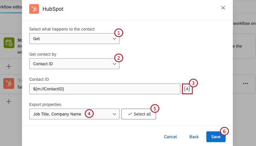getting the properties of a contact