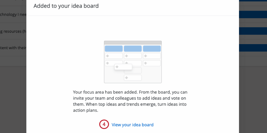 clicking view your idea board