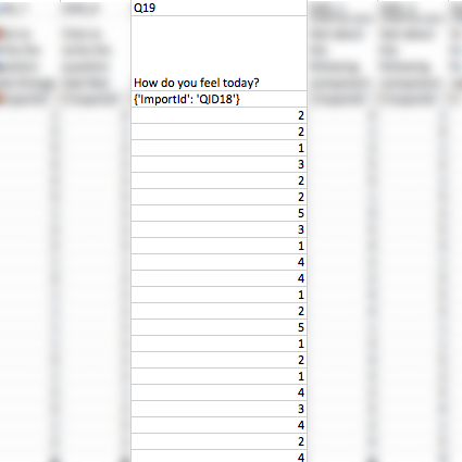 Graphic slider data in a CSV