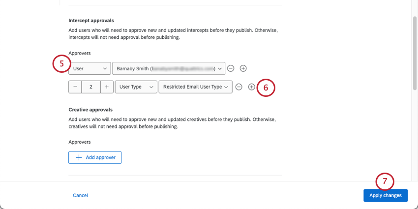 configuring approvals