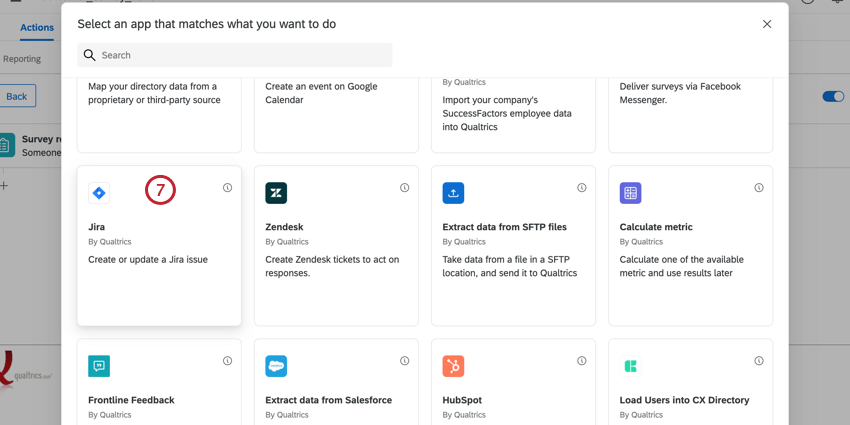selecting the jira task