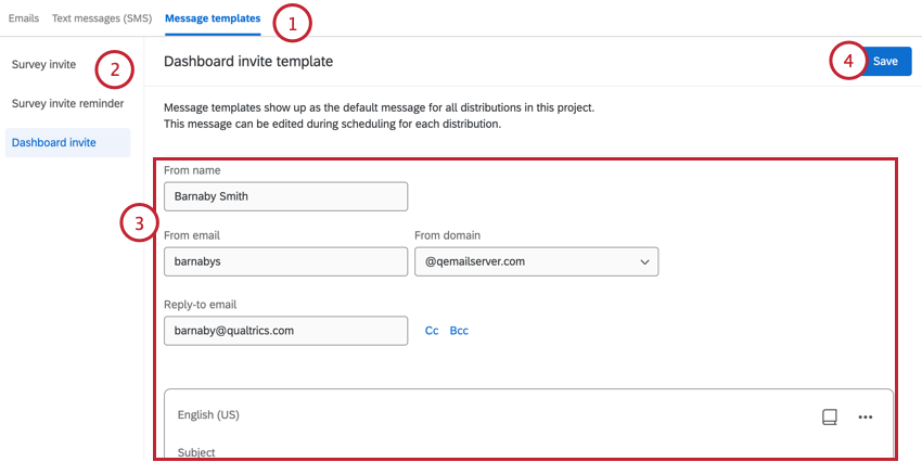 using a lifecycle message template