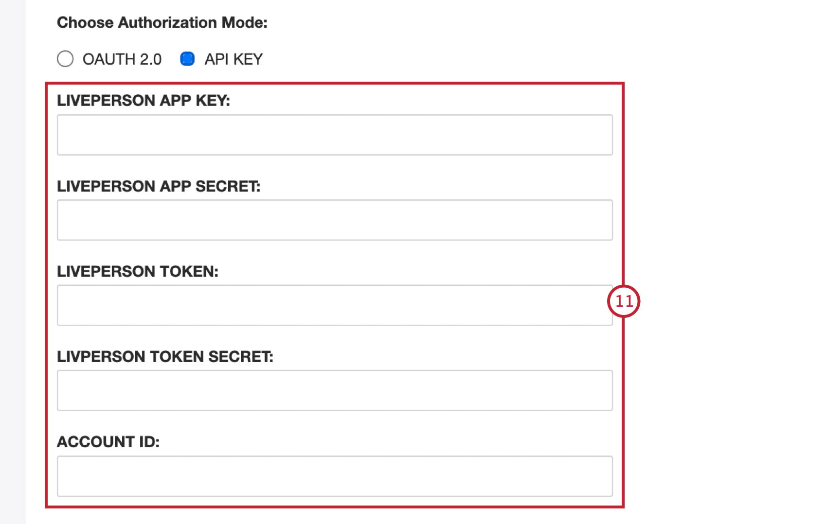 adding api key credentials