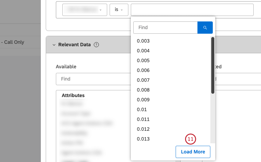 Click Load More to show the next 20 values