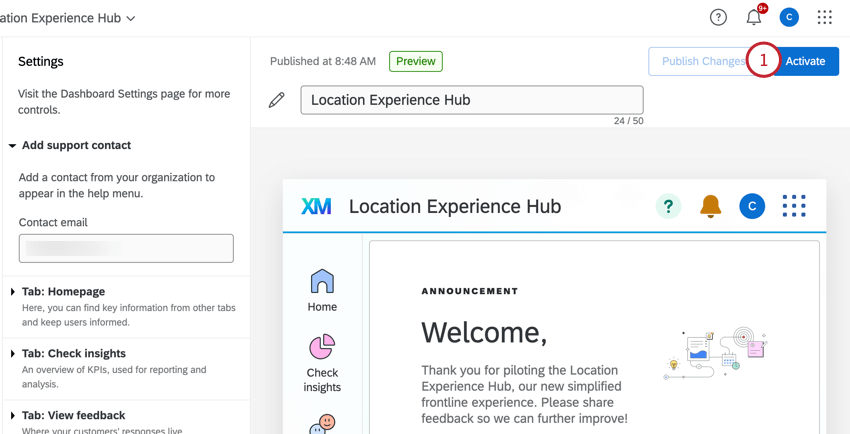 cliquer sur activer dans le Location experience hub