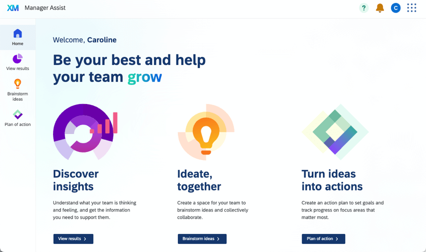 Manager Assist-Startseite