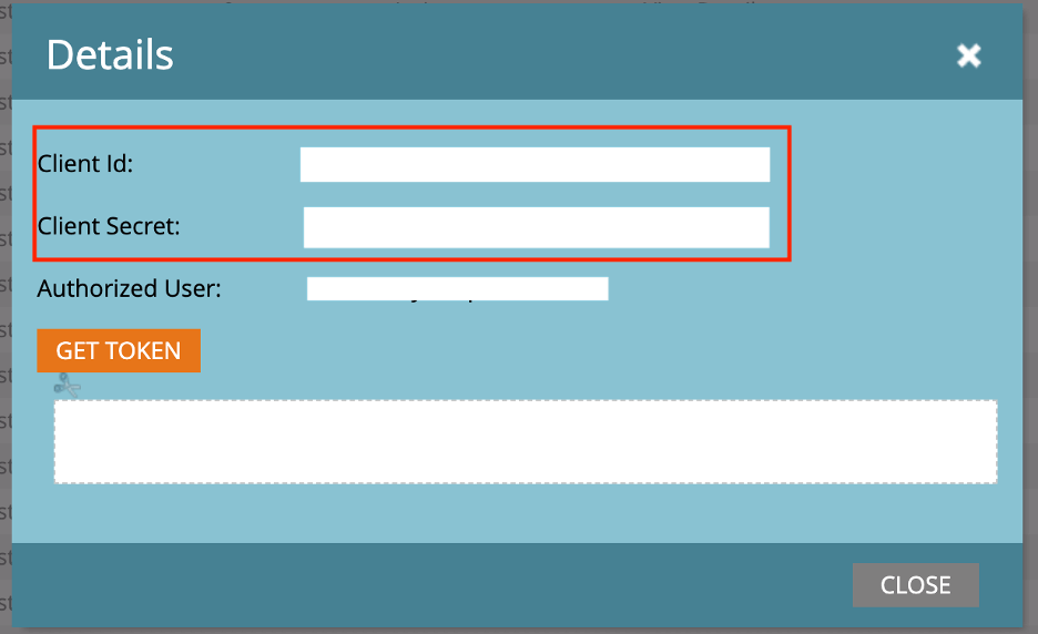 die Felder für die Client-ID und den geheimen Client-Schlüssel in marketo