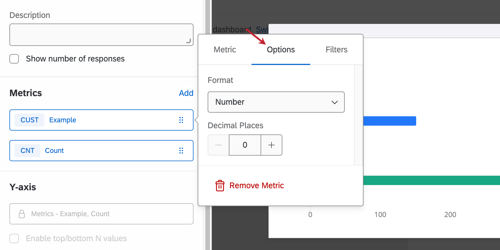 Formater une option décimale dans l’onglet Options