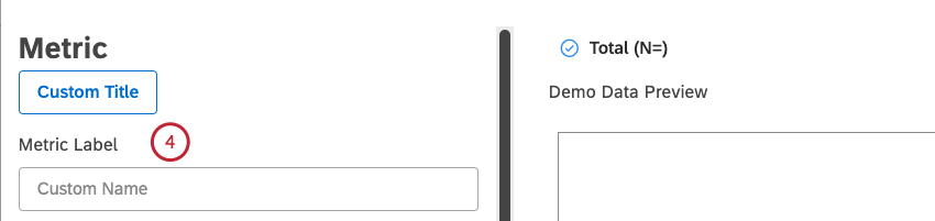 Enter a custom title for the metric.
