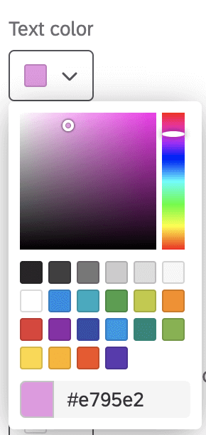 Color dropdown in the look & feel