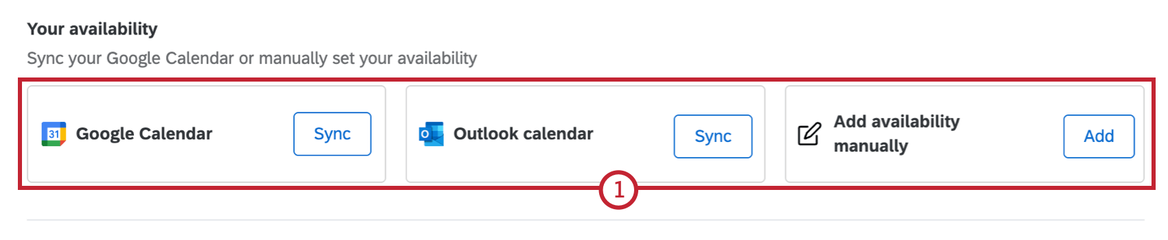 buttons to edit availability