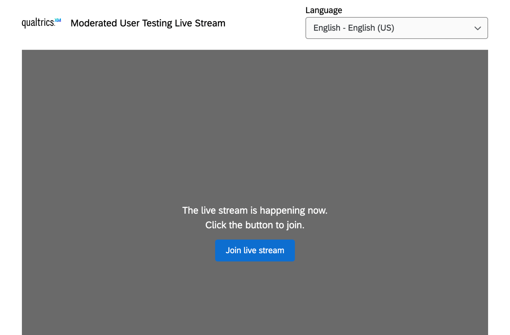 button to join the live stream