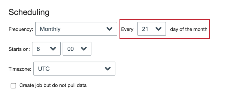 choosing a monthly schedule