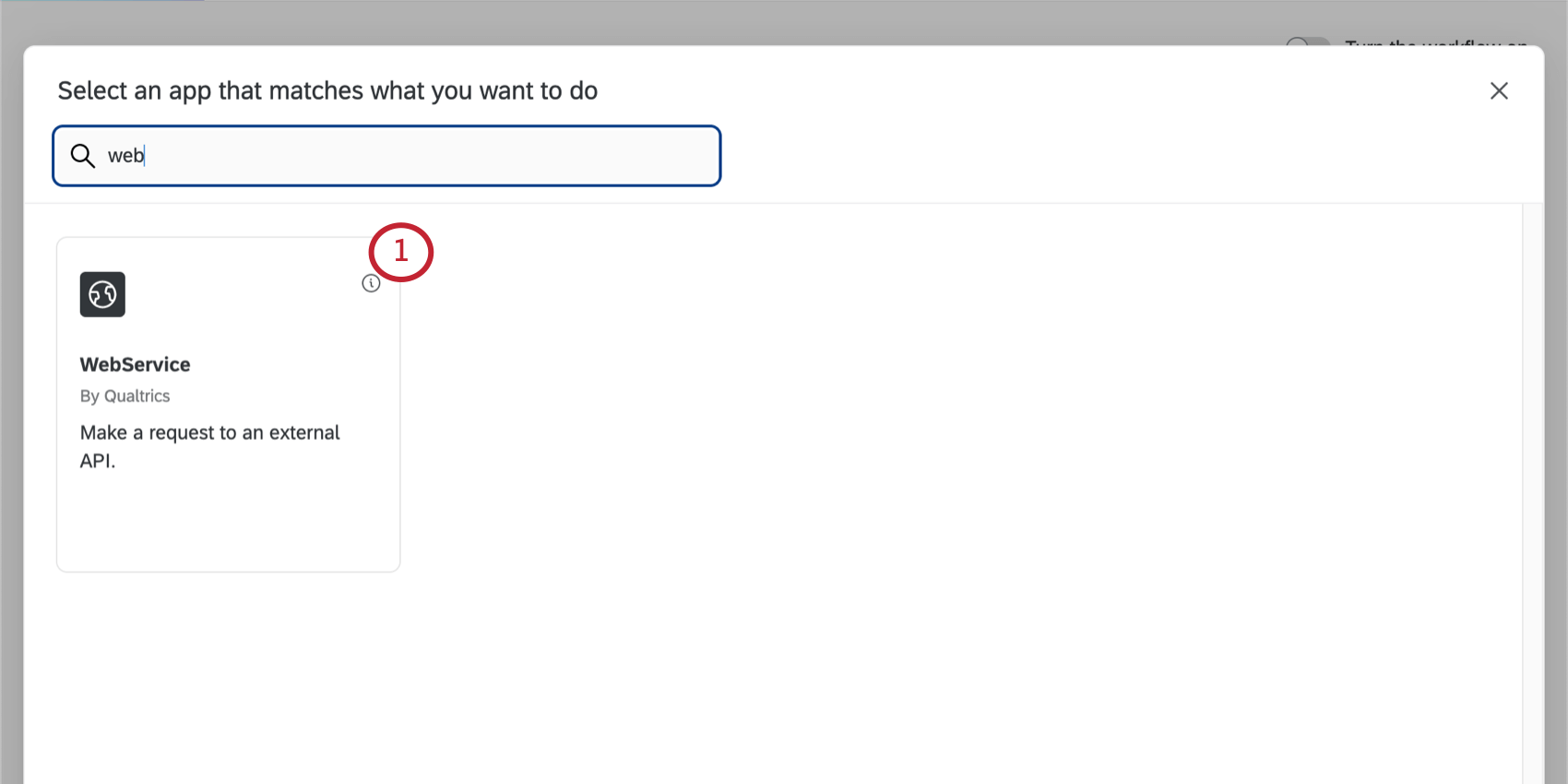 Selecting a web service task