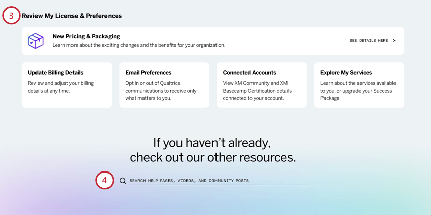 analisar os recursos adicionais disponíveis no hub
