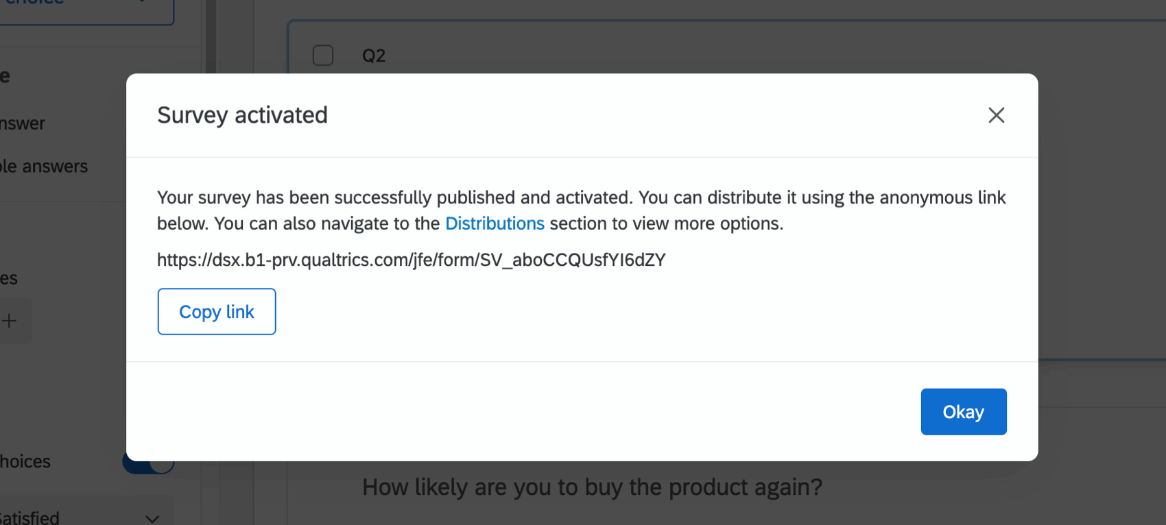 Publication d’une enquête et présentation du lien anonyme