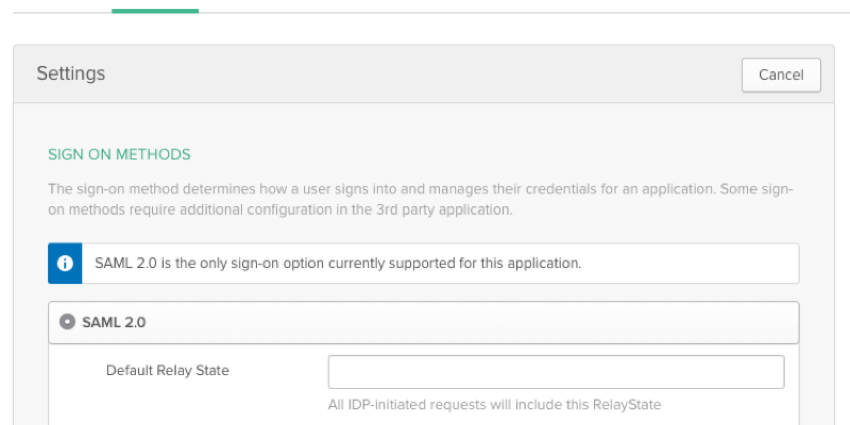 Configuración de SAML