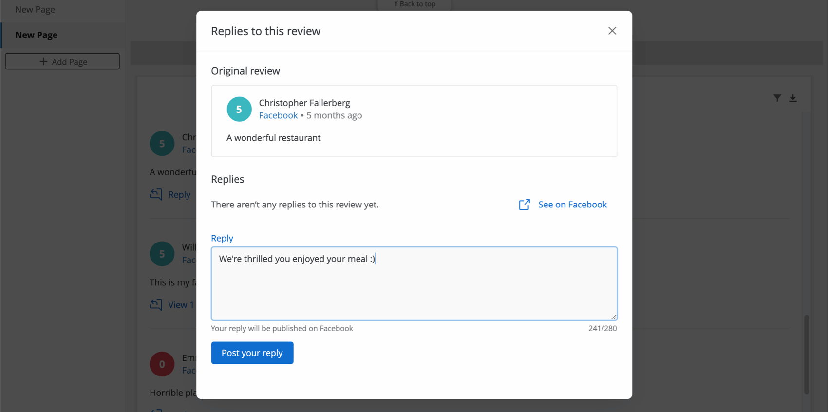 Image de la personne qui répond à droite sur le widget Qualtrics
