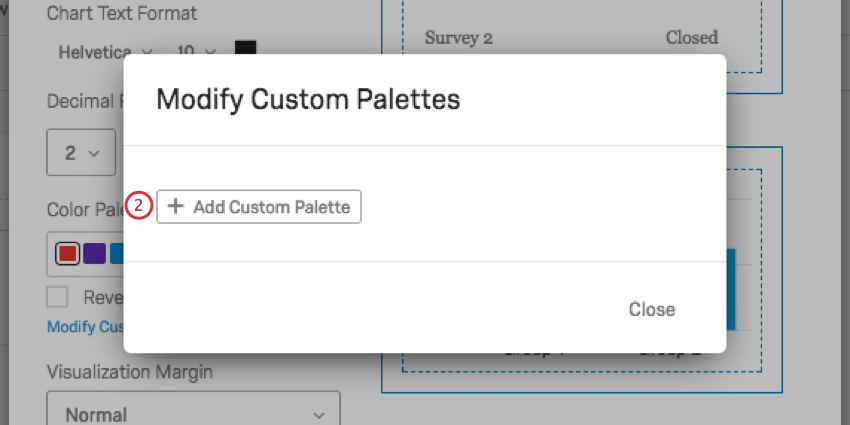 add custom palette button in the center of the modify custom palettes window